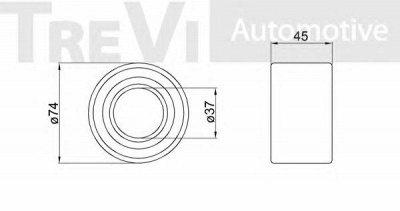 TREVI AUTOMOTIVE wb1224 -  Комплект подшипника ступицы колеса